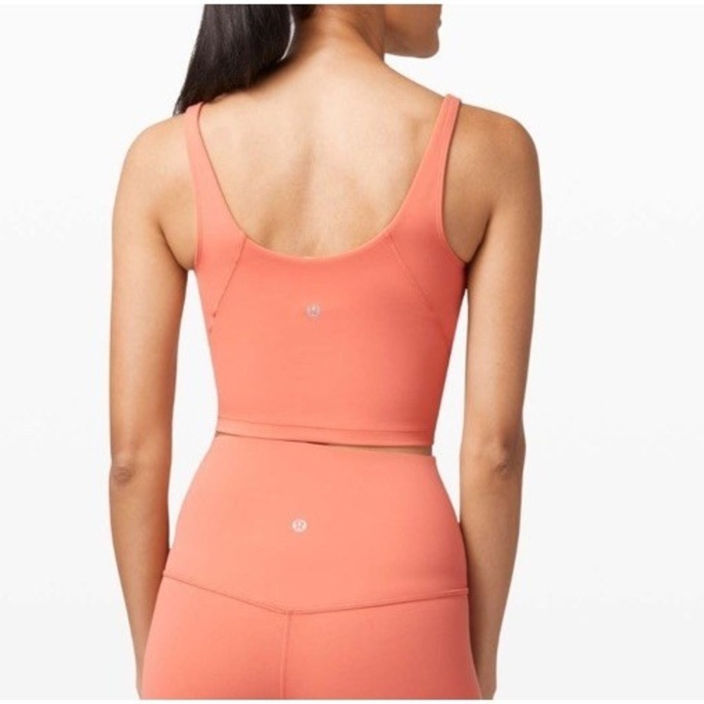 Lululemon Align Tank Top Rustic Coral Size 6 Light Support Lined Bra A/B Cup